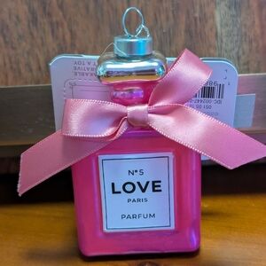 Love Parfum in Pink Bottle Ornament